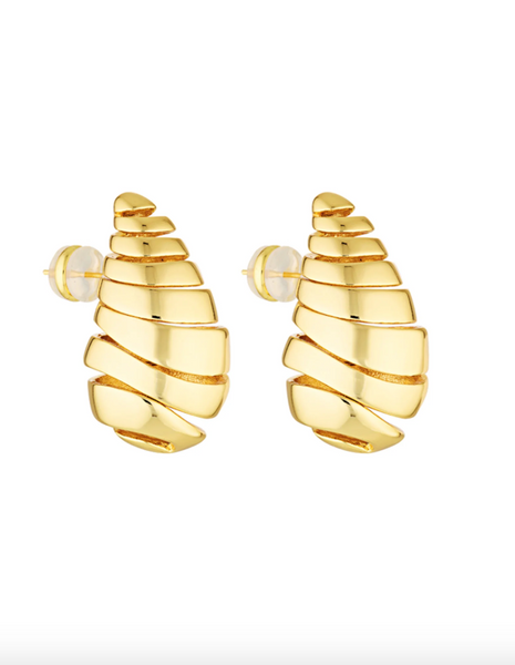 Porter Blob Spiral Earrings - Gold