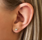 Ever Fusion Stud Earrings - Gold