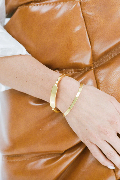 Porter Glossy Snake Bracelet - 18k Gold Vermeil