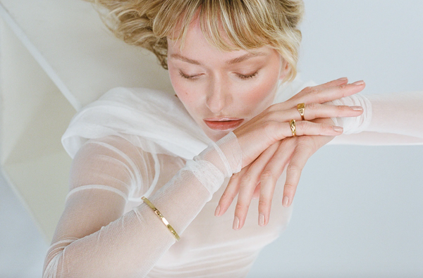 Porter Bubble Thin Pinky Ring - 18k Gold vermeil