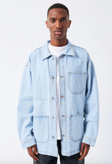 Dr Denim Niko Worker Jacket - Stream Light Retro