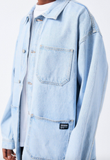 Dr Denim Niko Worker Jacket - Stream Light Retro