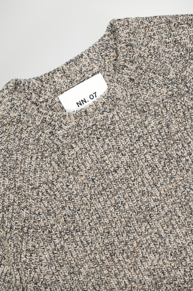 NN07 Jacobo Knit - Khaki Melange