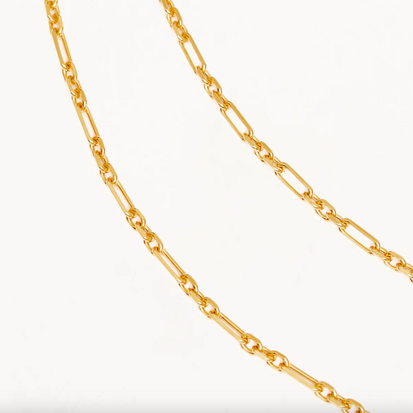 By Charlotte 19" Mixed Link Chain Necklace - 18k Gold Vermil