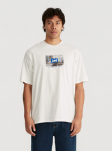 Lee Box Logo Baggy Tee - Vintage White