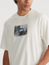 Lee Box Logo Baggy Tee - Vintage White
