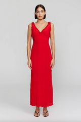 Ownley Bella Midi Dress - Cherry Red