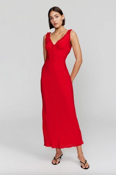 Ownley Bella Midi Dress - Cherry Red