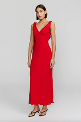 Ownley Bella Midi Dress - Cherry Red
