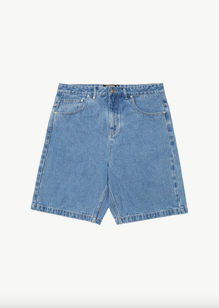 Afends Lil C Baggy Denim Short - Worn Blue