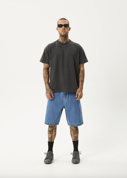 Afends Lil C Baggy Denim Short - Worn Blue