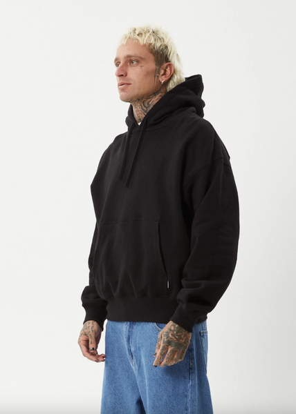 Afends Genesis Recycled Boxy Pull On Hood - Black