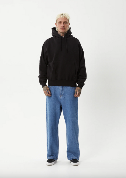 Afends Genesis Recycled Boxy Pull On Hood - Black
