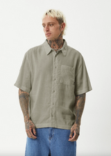 Afends Everyday Hemp Short Sleeve Shirt - Olive
