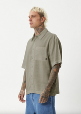 Afends Everyday Hemp Short Sleeve Shirt - Olive