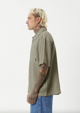 Afends Everyday Hemp Short Sleeve Shirt - Olive
