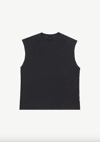 Afends Vacation Hemp Sleeveless Tee - Stone Black