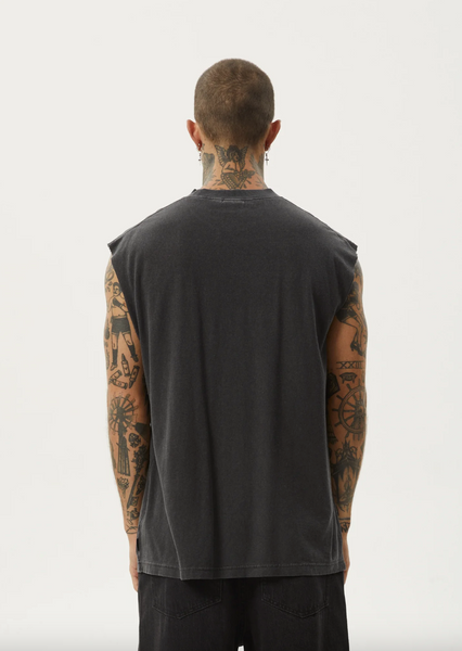 Afends Vacation Hemp Sleeveless Tee - Stone Black