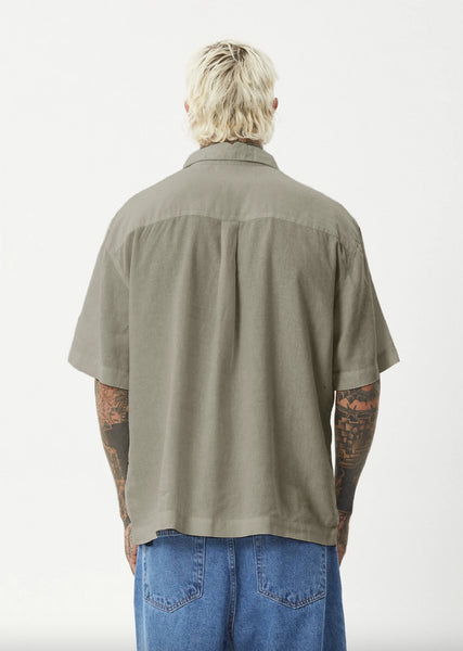 Afends Everyday Hemp Short Sleeve Shirt - Olive