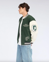 Dr Denim Annivarsity Jacket - Green Patched
