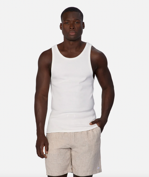Industrie The Brando Ribbed Singlet - Chalk