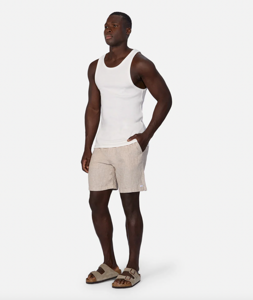 Industrie The Brando Ribbed Singlet - Chalk