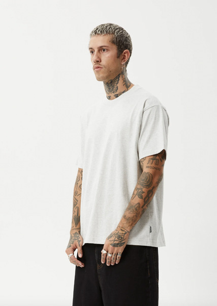 Afends Genesis Heavy Boxy Tee - Grey Marle