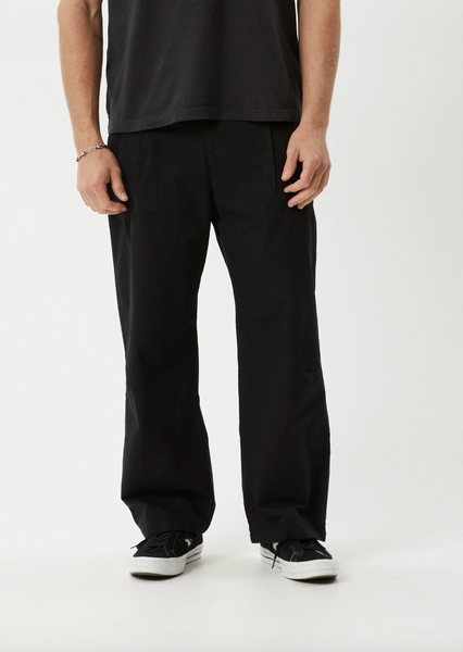 Afends Glider Recycled Pleated Pant - Black