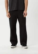 Afends Glider Recycled Pleated Pant - Black