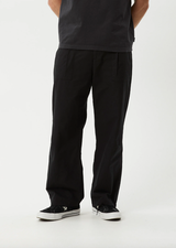 Afends Glider Recycled Pleated Pant - Black