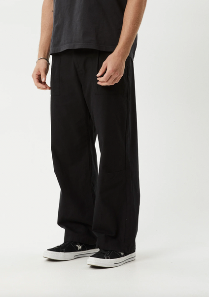 Afends Glider Recycled Pleated Pant - Black
