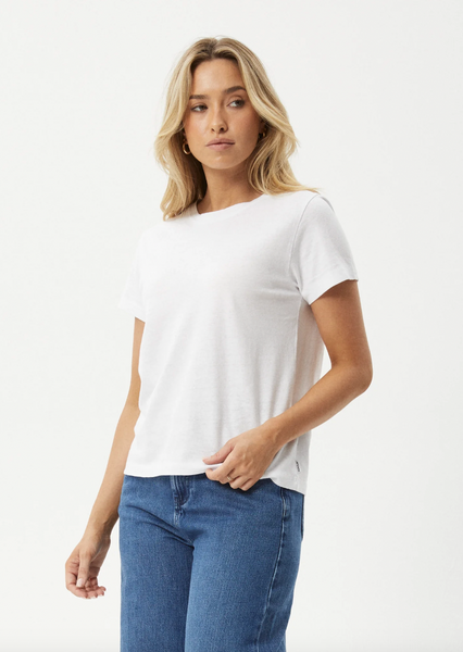 Afends Eden Hemp Regular Fit Tee - White