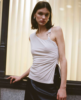 Third Form Stirling Twist Asymmetric Bodice - Oyster Grey