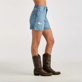 Wrangler High A-Line Short - Blue Cult