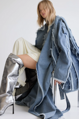 Third Form Senses Denim Coat - Distressed Blue