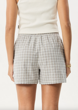 Afends Drew Organic Boxer Shorts - Taupe Check