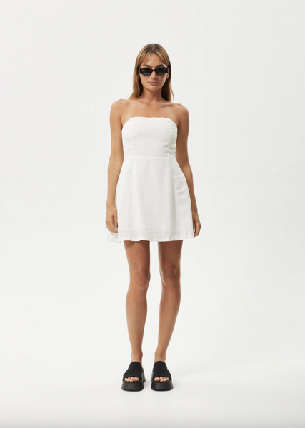 Afends Lilo Strapless Dress - Off White