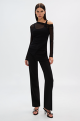 Misha Allira Rib L/S Top - Black