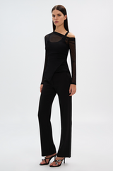 Misha Allira Rib L/S Top - Black
