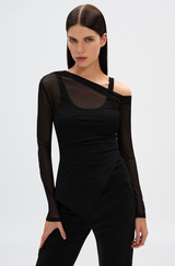 Misha Allira Rib L/S Top - Black
