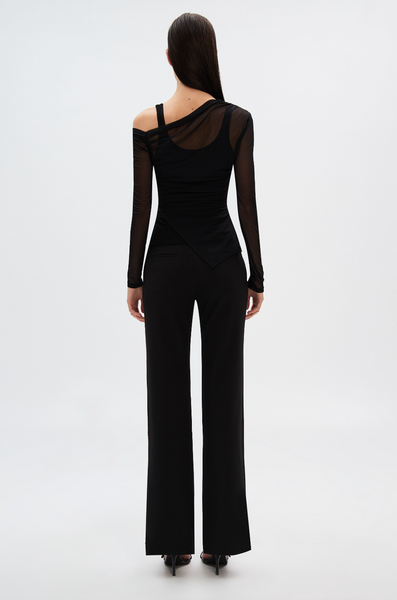 Misha Allira Rib L/S Top - Black