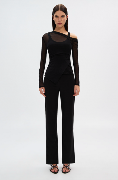 Misha Allira Rib L/S Top - Black