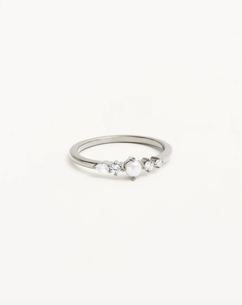 By Charlotte Silver Sea Foam Ring - 18k Gold Vermeil