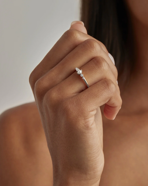 By Charlotte Silver Sea Foam Ring - 18k Gold Vermeil