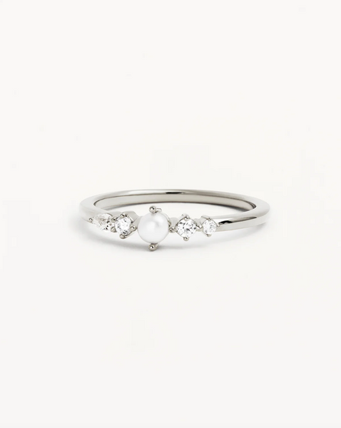 By Charlotte Silver Sea Foam Ring - 18k Gold Vermeil