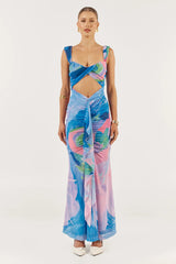 She is OLLÁ Imogen Midi Dress - Bluse Print