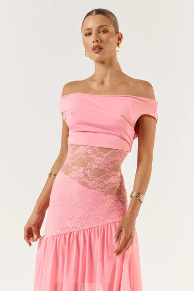 She is OLLÁ Capri Maxi Dress - Candy Pink