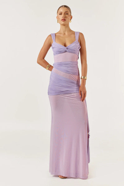 She is OLLÁ Ariel Midi Dress - Lavender
