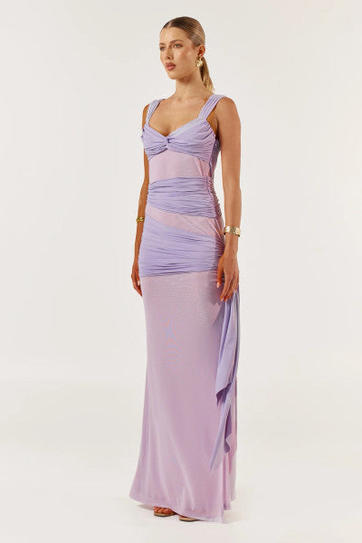 She is OLLÁ Ariel Midi Dress - Lavender