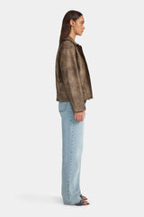 Ownley Vyper Bomber Jacket - Distressed Brown